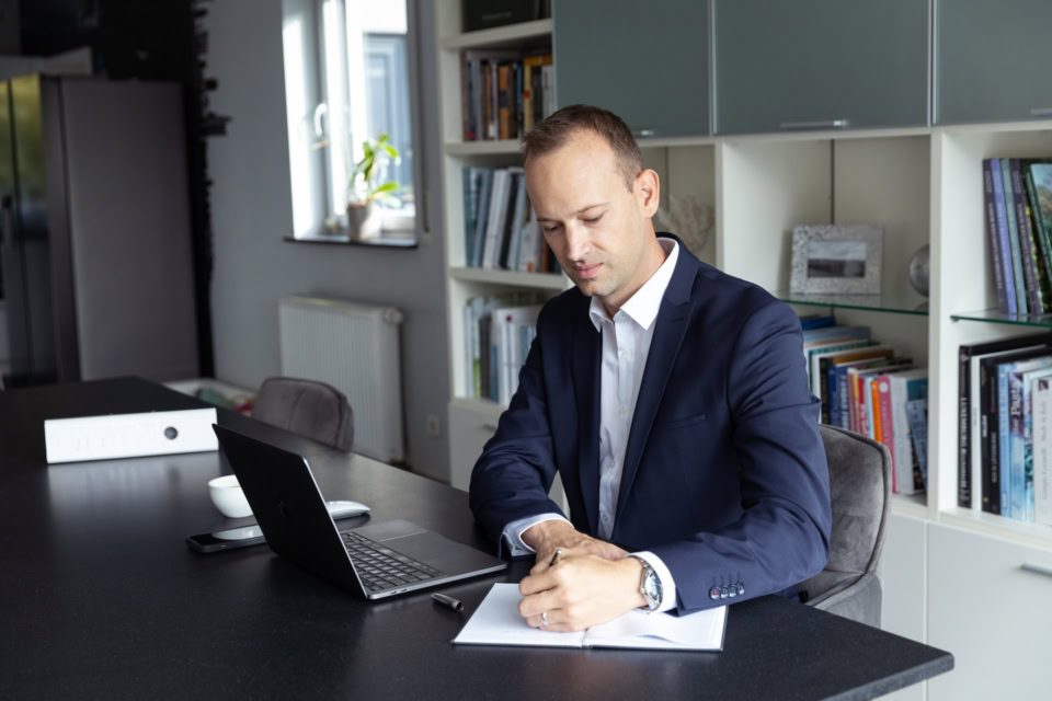 Foto von Mario Bergmann bei der Arbeit